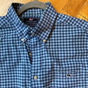 Vineyard vines slim fit tucker shirt in gingham